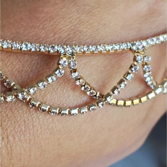 Necklace Shocker Fashion Jewelry Gold Y2K - Picture 2 of 4